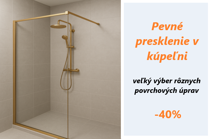 Pevné presklenie v kúpeľni